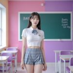 AI美女模特儿写真图集-学生时代系列